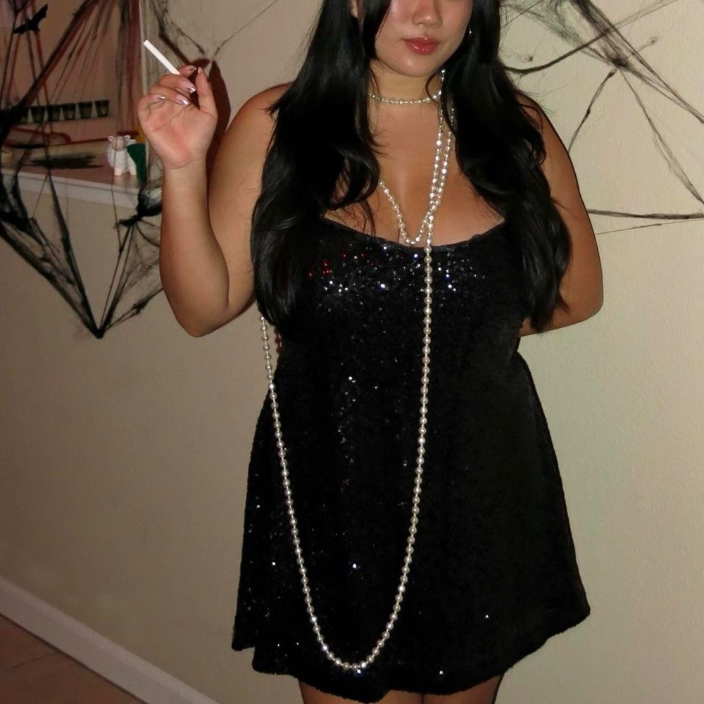 Black Sequin Dress